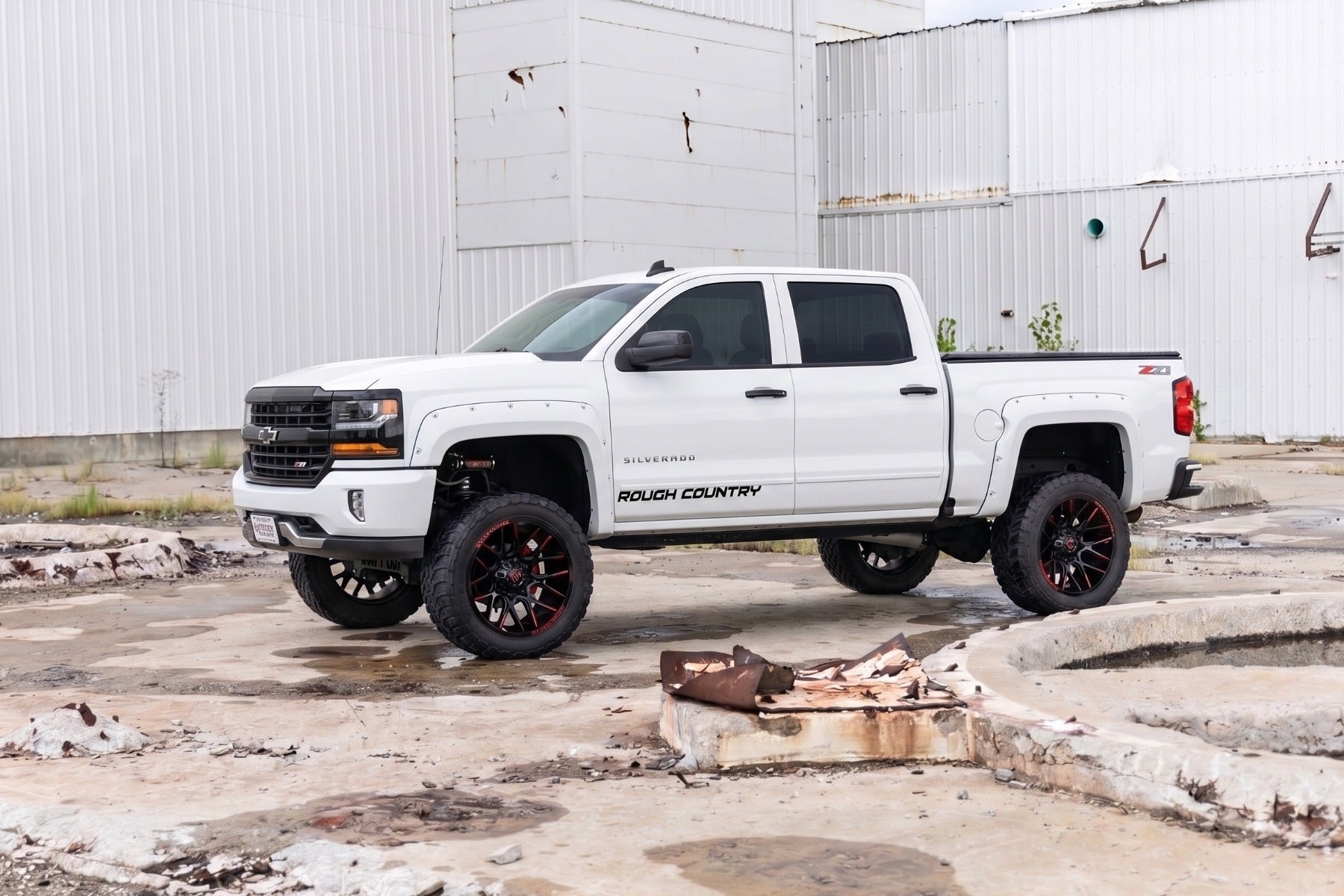 Pocket Fender Flares | 5'9" Bed | GAZ Summit White | Chevy Silverado 1500 (14-18 & Classic)