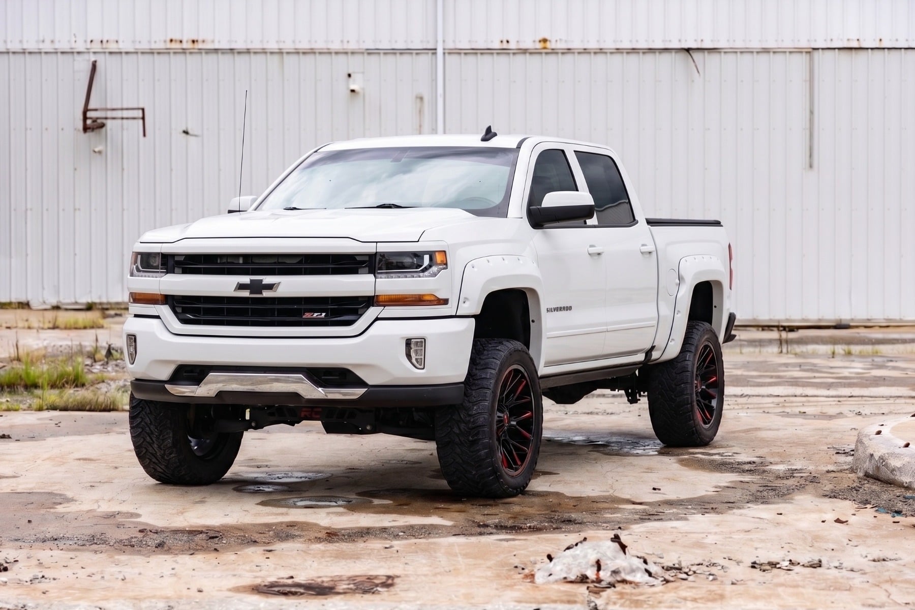 Pocket Fender Flares | 6'7" & 8' Bed | GAZ Summit White | Chevy Silverado 1500 (14-18)/2500HD (15-19)
