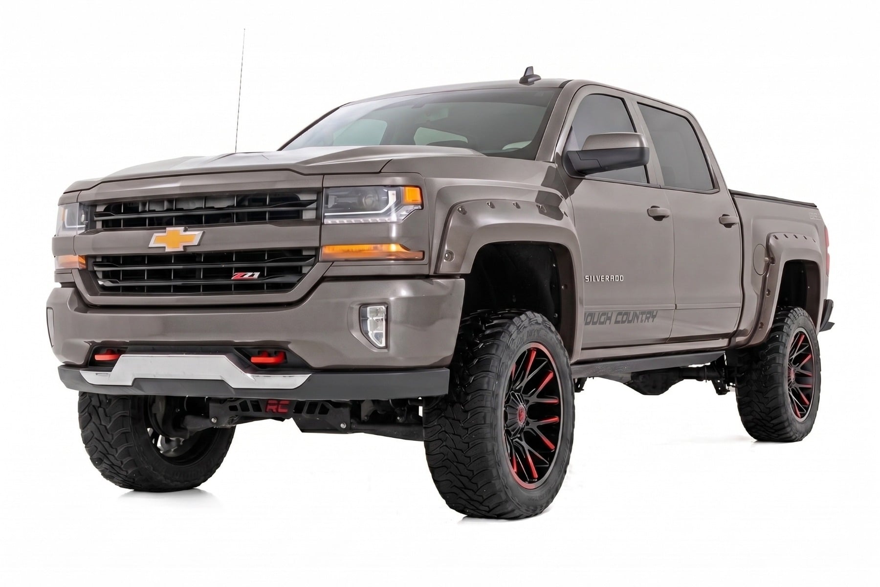 Pocket Fender Flares | 6'7" & 8' Bed | GXG Tungsten | Chevy Silverado 1500 (14-18)/2500HD
