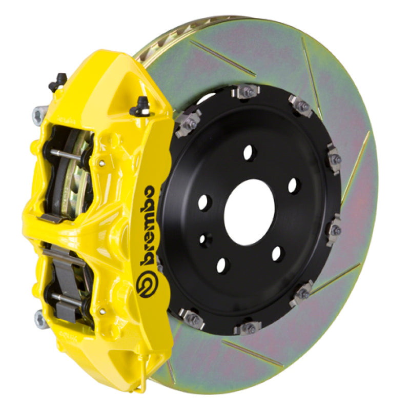 Brembo 05-07 Quattroporte Fr GT BBK 6Pis Cast 380x34 2pc Rotor Slotted Type1-Yellow