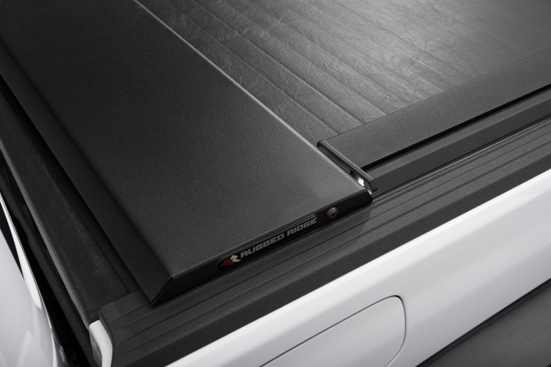 Rugged Ridge 20-22 Jeep Gladiator w/o Trail Rail Sys Armis Tonneau Cover w/Max Track - Tex. Blk-Rugged Ridge-797 Offroad