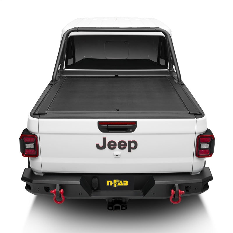 Rugged Ridge 20-22 Jeep Gladiator w/o Trail Rail Sys Armis Tonneau Cover w/Max Track - Tex. Blk-Rugged Ridge-797 Offroad
