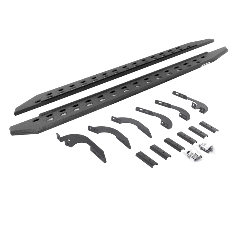 Go Rhino 05-22 Toyota Tacoma DC 4DR RB20 Slim Running Boards Kit (Incl. Brackets) - Bedliner Coating-Go Rhino-797 Offroad