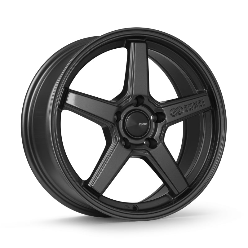 Enkei Quasar 18x8in / 5x120 BP / 40mm Offset / 72.6mm Bore - Gloss Gunmetal Wheel