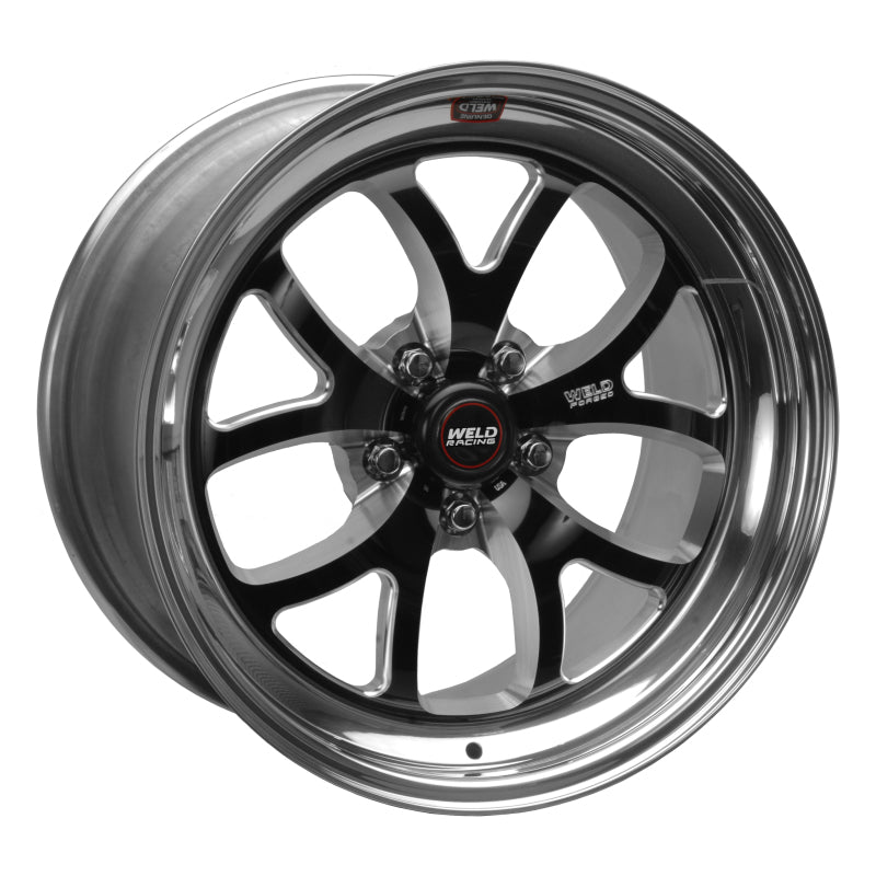 Weld S76 18x11 / 5x4.75 BP / 8.2in. BS Black Wheel (Medium Pad) - Non-Beadlock