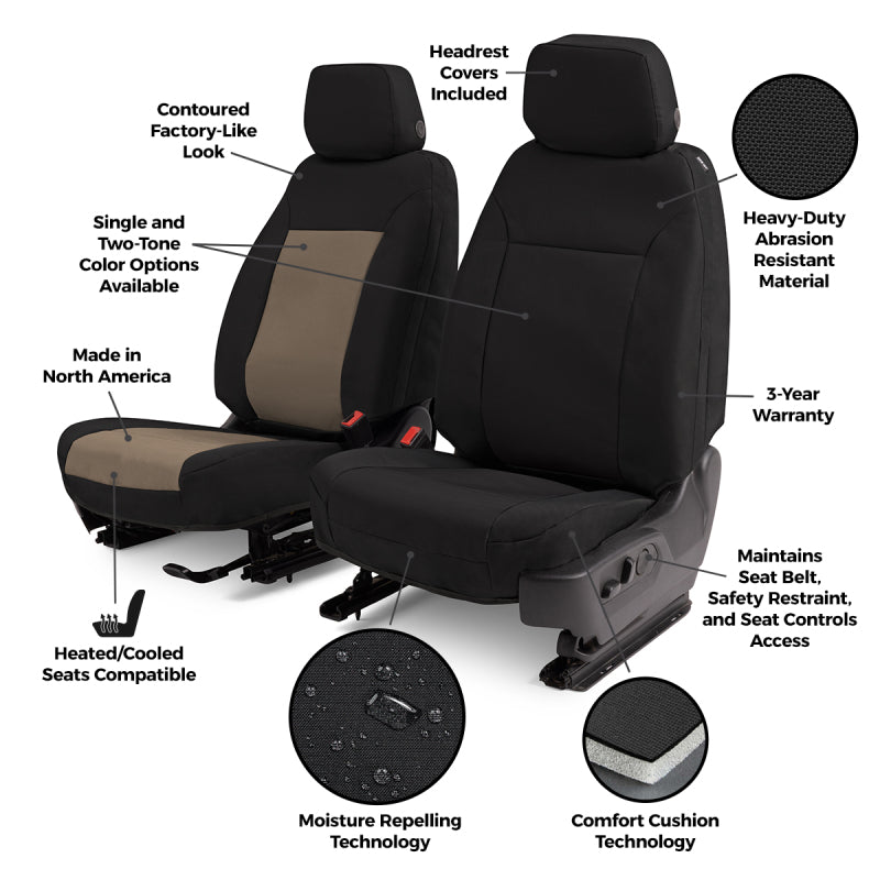 Covercraft 19-24 Nissan Murano Endura PrecisionFit Custom Second Row Seat Covers - Charcoal/Silver