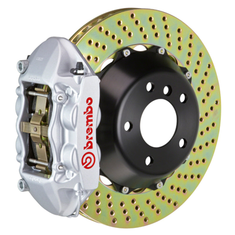 Brembo 19+ 330i Rear GT BBK 4 Piston Cast 380x28 2pc Rotor Drilled-Silver