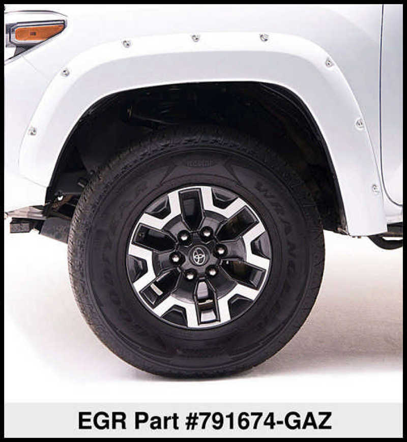 EGR 14+ Chev Silverado 5ft Bed Bolt-On Look Color Match Fender Flares - Set - Summit White