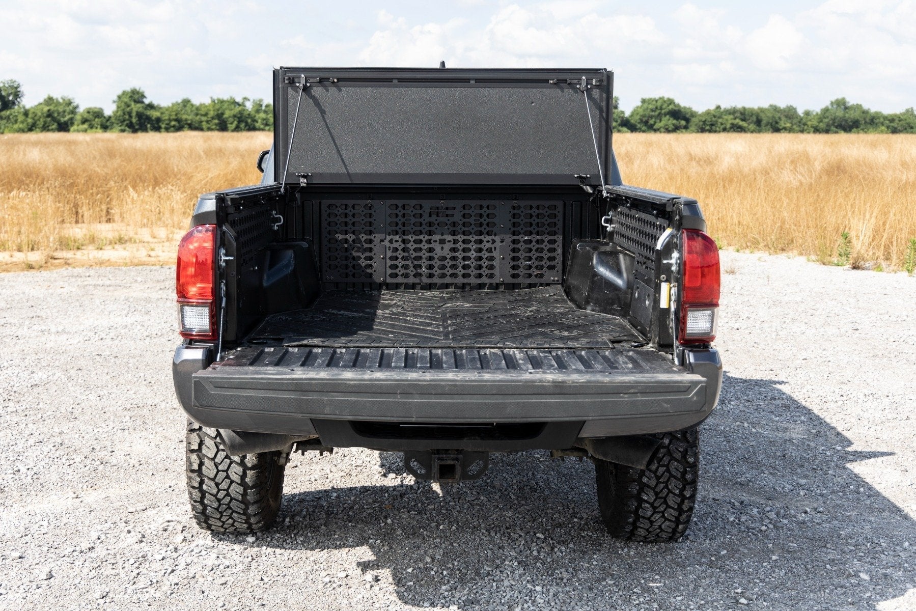 Rough Country Hard Tri Fold Aluminum Tonneau Cover for 2016-2023 Toyota Tacoma