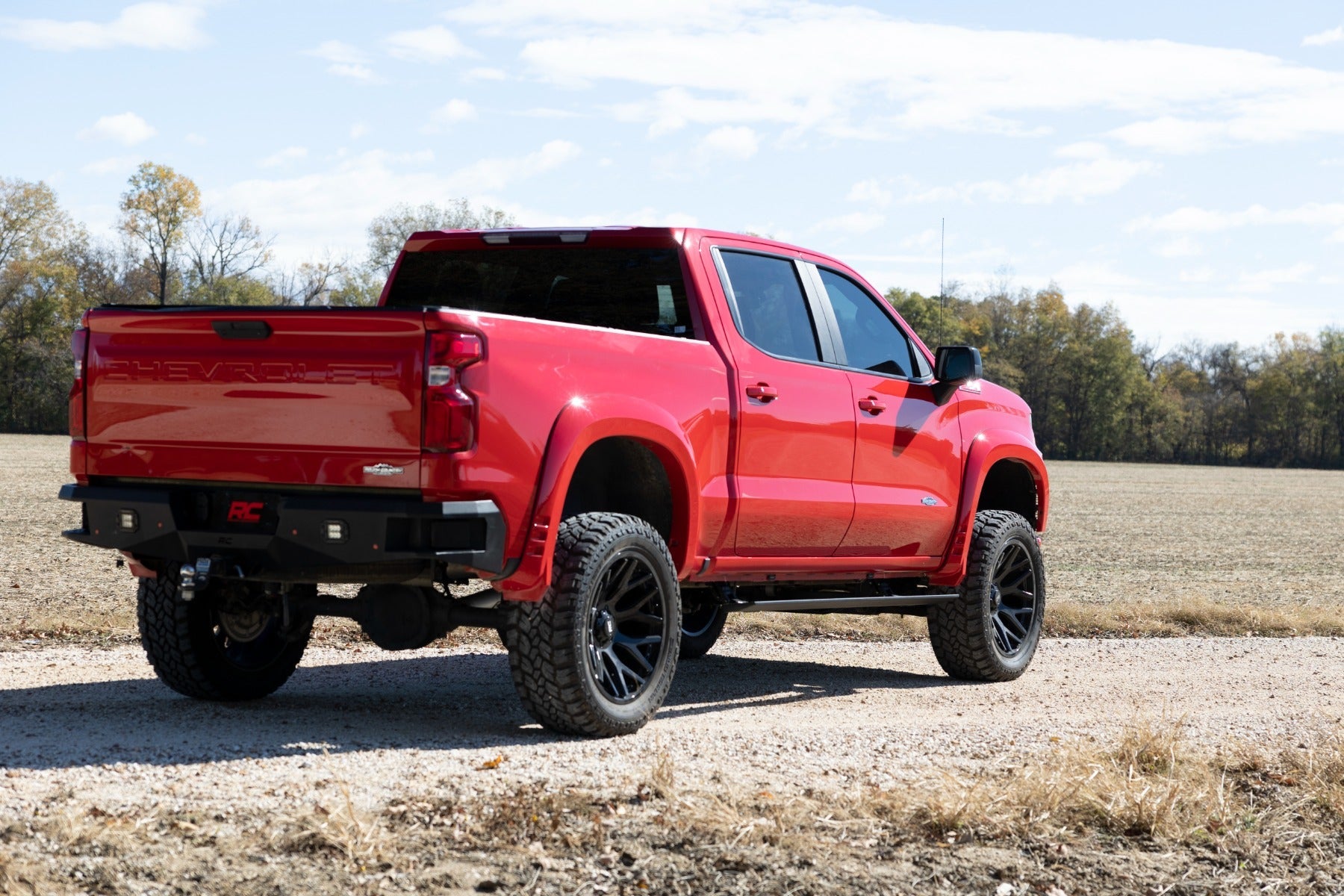 Rough Country PSR51920 Lighted Power Running Boards for 19-24 Silverado Sierra 1500 2500 HD 3500 HD (No Drill)