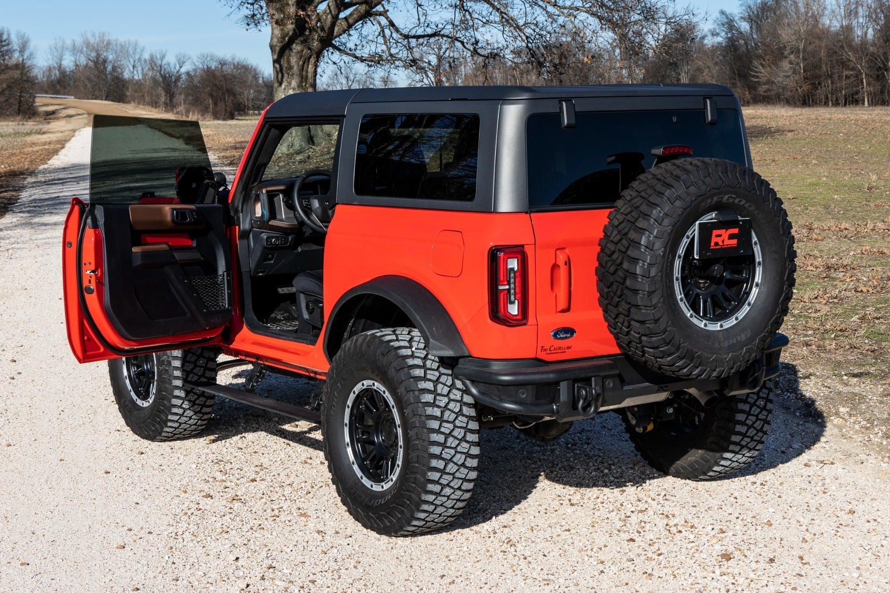 Rough Country PSR51230 Lighted Power Running Boards for 2021-2024 Ford Bronco 2 Door