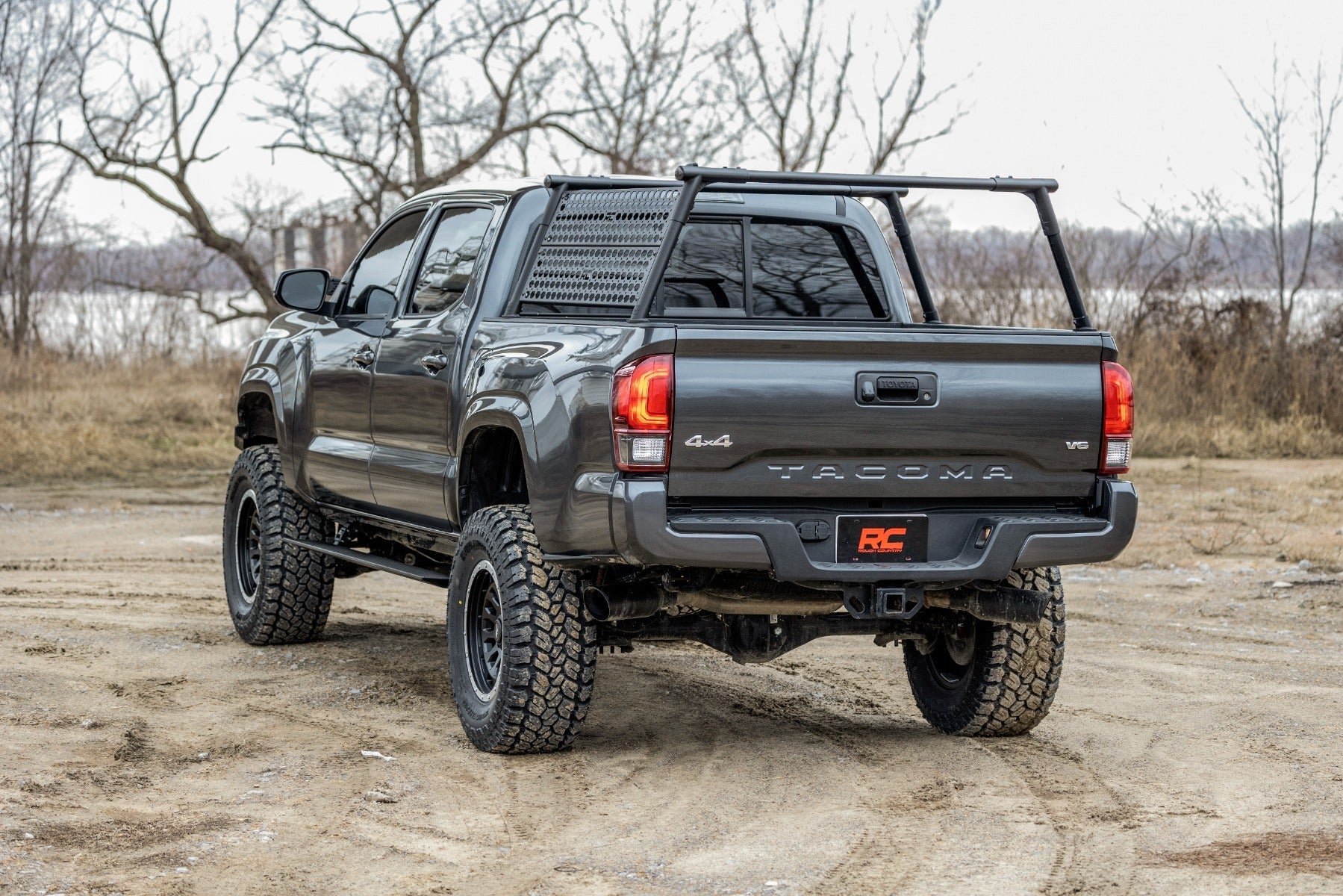 Rough Country PSR652110 Lighted Power Running Boards for 2005-2023 Tacoma Double Cab (No Drill)