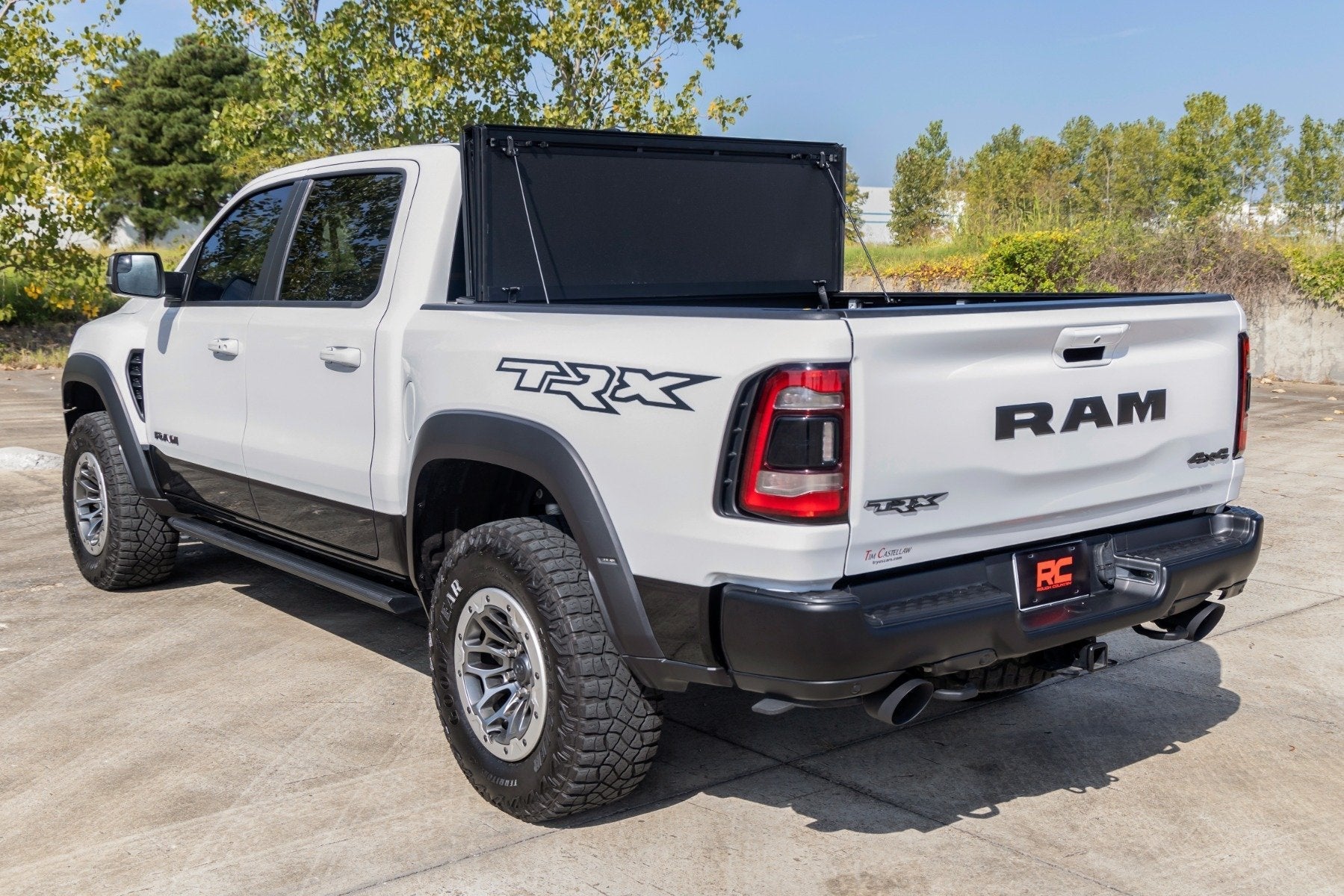Rough Country 49320550 Tri Fold Aluminum Hard Tonneau Cover for 2021-2024 Ram TRX