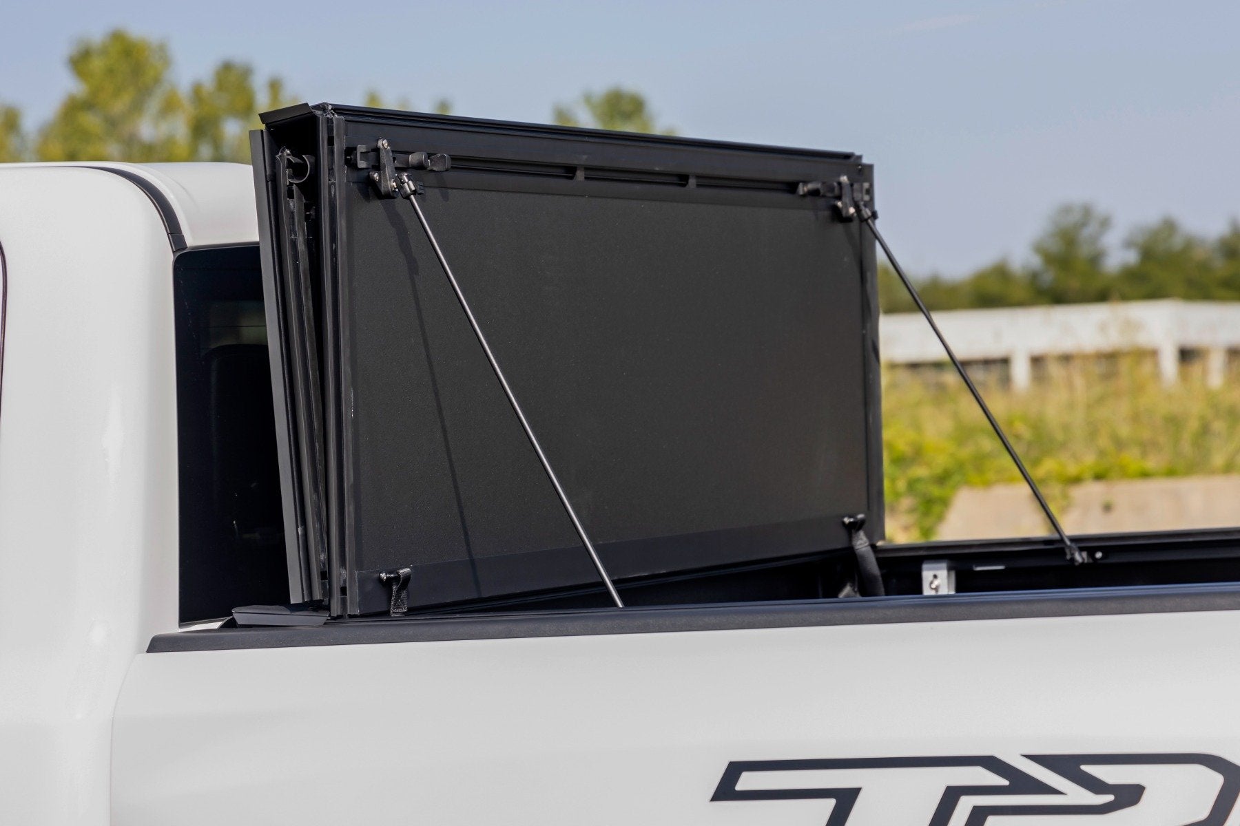 Rough Country 49320550 Tri Fold Aluminum Hard Tonneau Cover for 2021-2024 Ram TRX