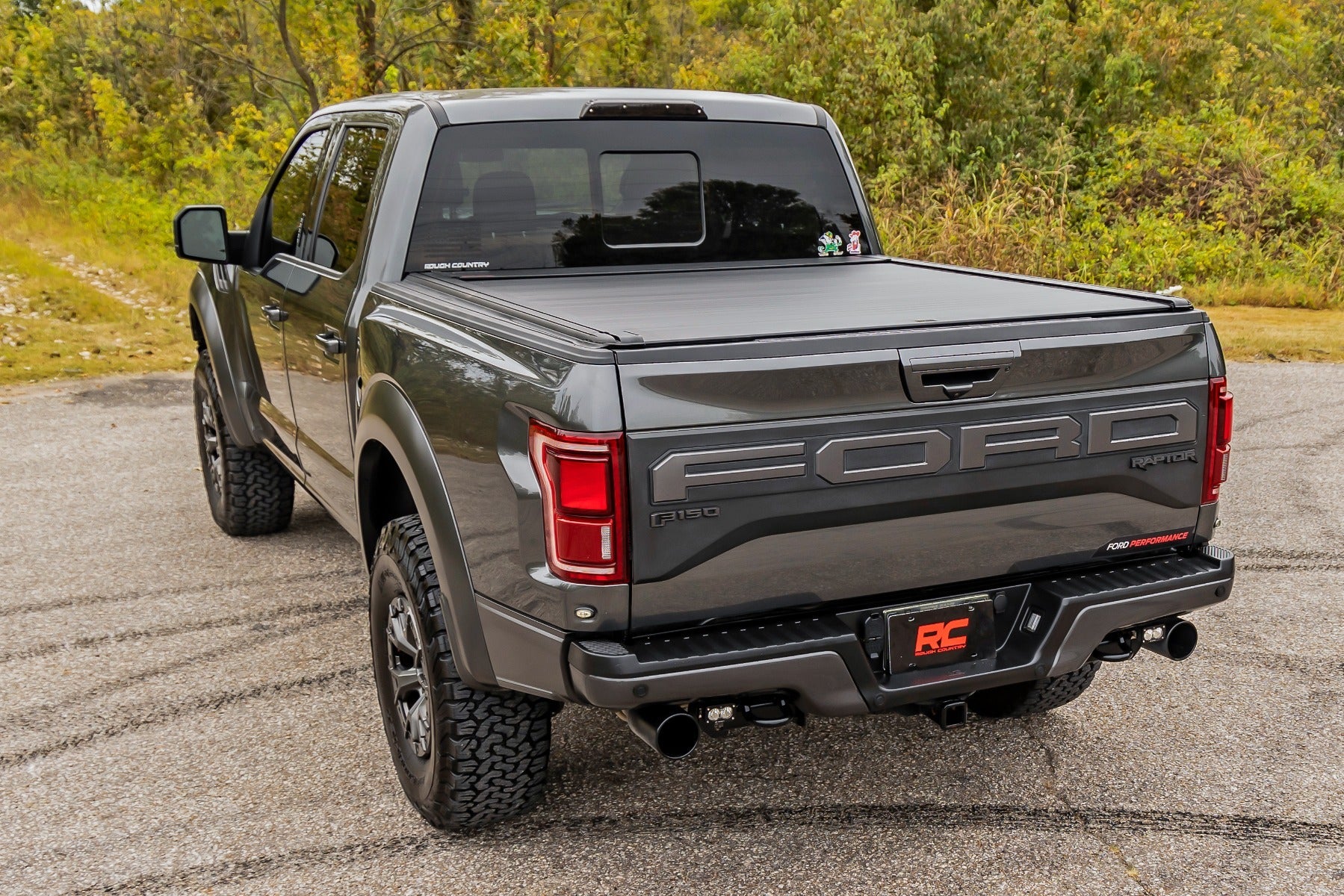Rough Country Powered Electric Retractable Tonneau Cover for 2017-2026 Ford Raptor - 5' 7" Bed