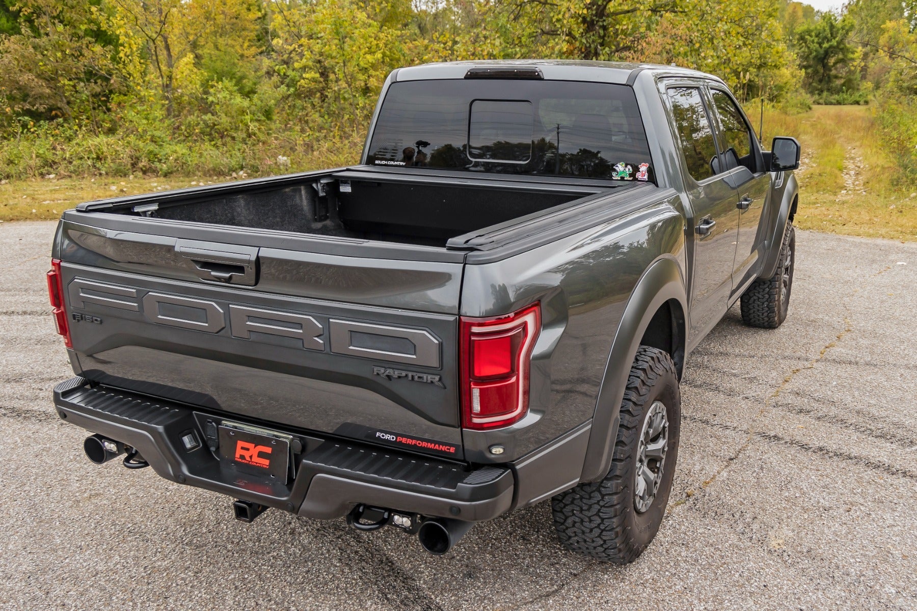 Rough Country Powered Electric Retractable Tonneau Cover for 2017-2026 Ford Raptor - 5' 7" Bed