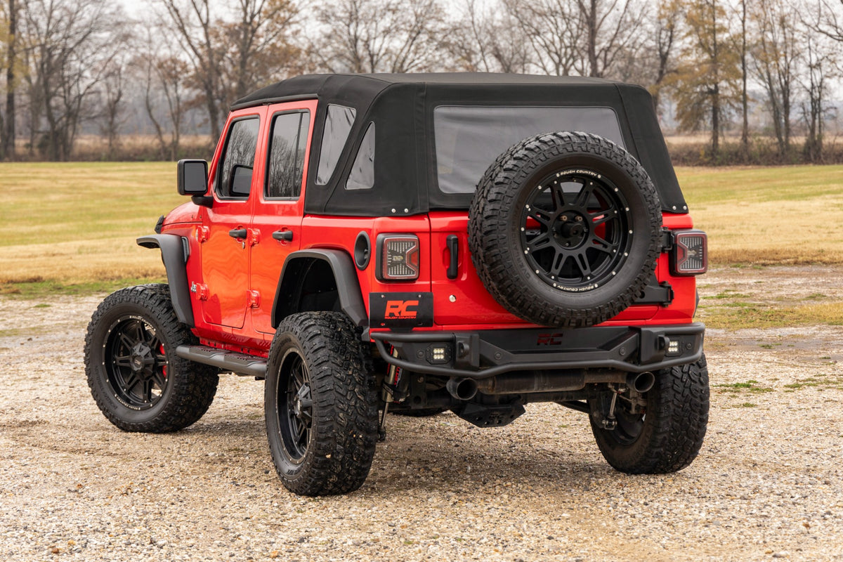 Oval Nerf Steps | 4 Door | Black | Jeep Wrangler Unlimited 4WD (2018-2026)
