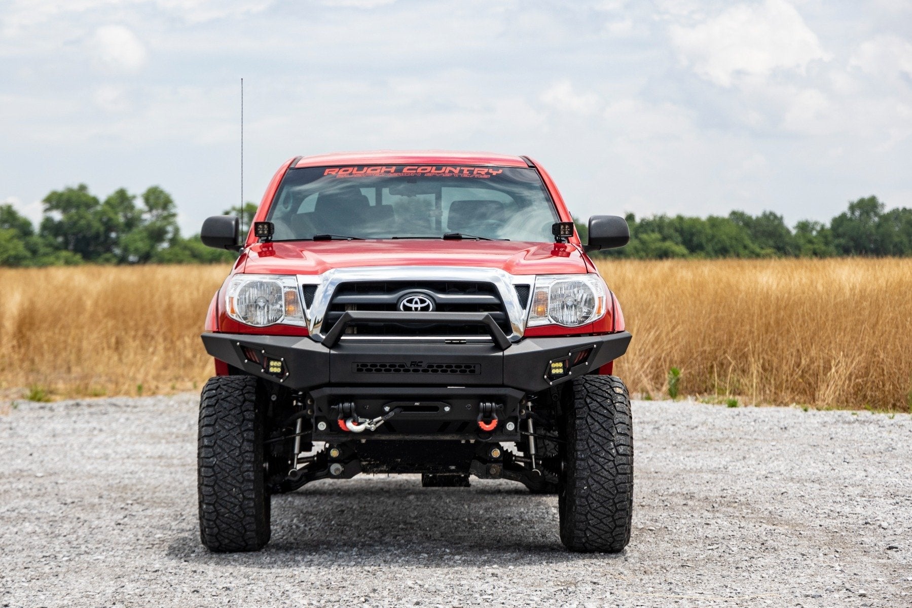 Rough Country High Clearence Winch Bumper with LED Lights for 2005-2011 Toyota Tacoma