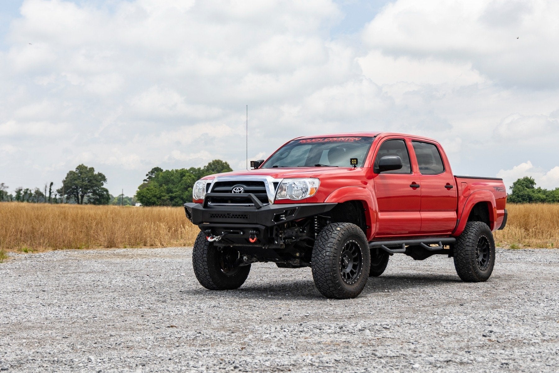 Rough Country High Clearence Winch Bumper with LED Lights for 2005-2011 Toyota Tacoma