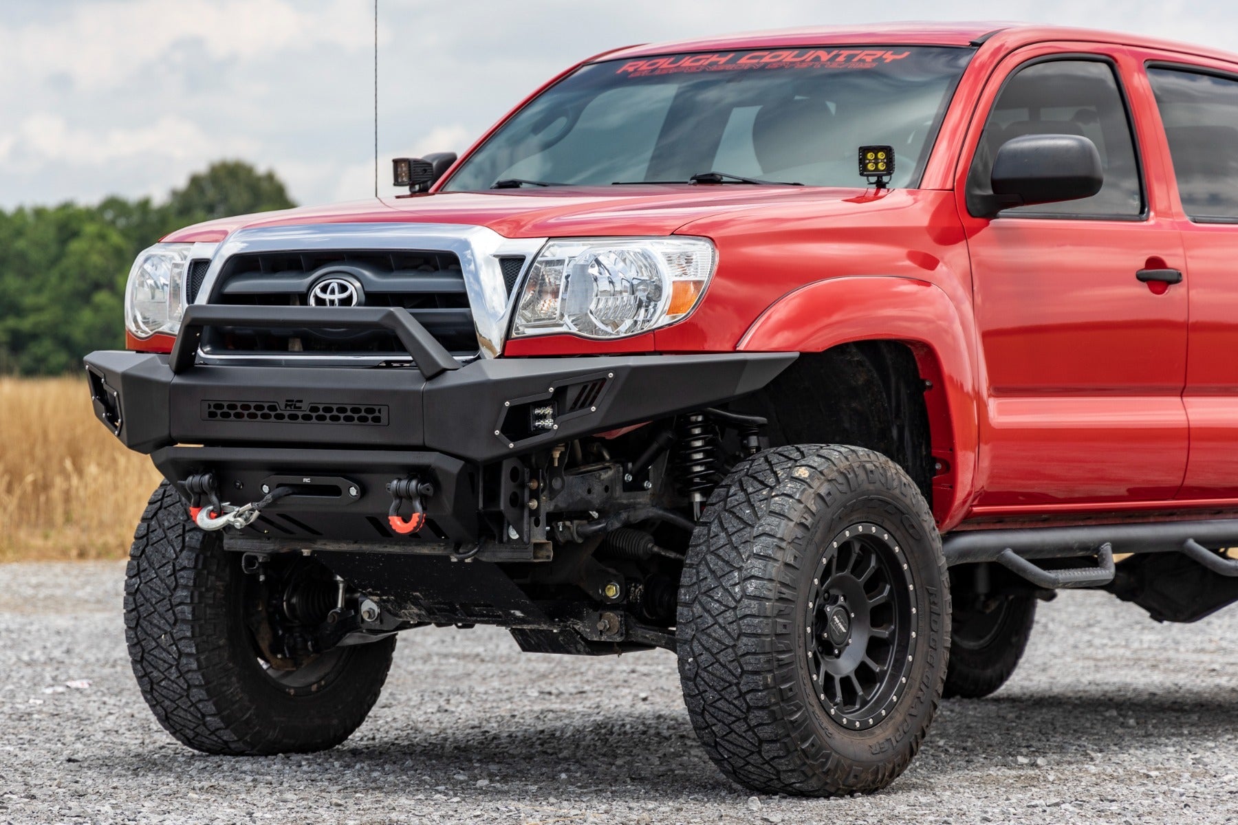 Rough Country High Clearence Winch Bumper with LED Lights for 2005-2011 Toyota Tacoma