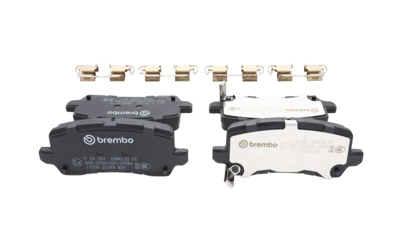 Brembo OE 17-20 Acura MDX/14-20 RLX/15-20 TLX/18-24 Honda Odyssey PRIME Low-Met Brake Pad - Rear