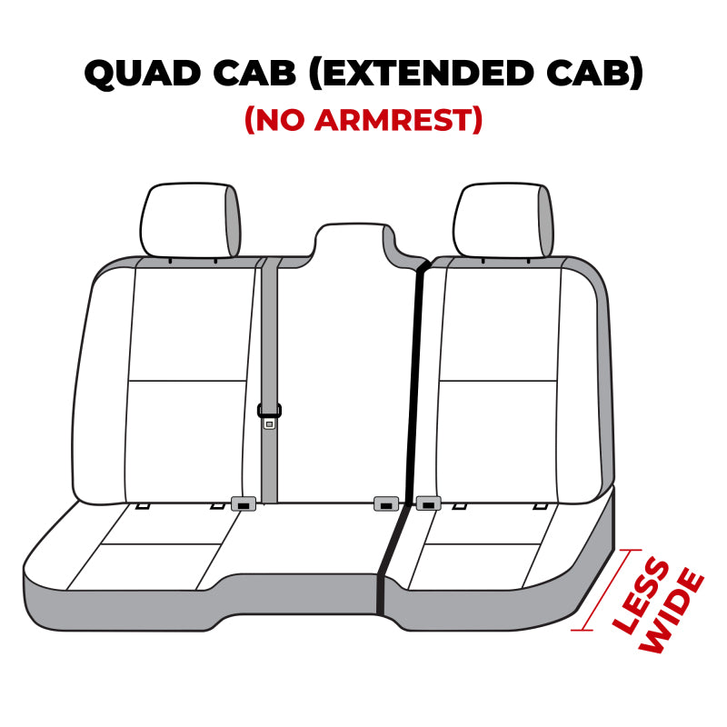 Covercraft 19-23 Dodge RAM 1500 Polycotton SeatSaver Custom Second Row Seat Covers - Grey
