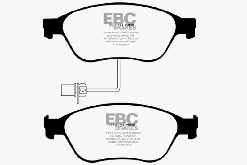 EBC 03-10 Audi A8 Quattro 4.2 Redstuff Front Brake Pads