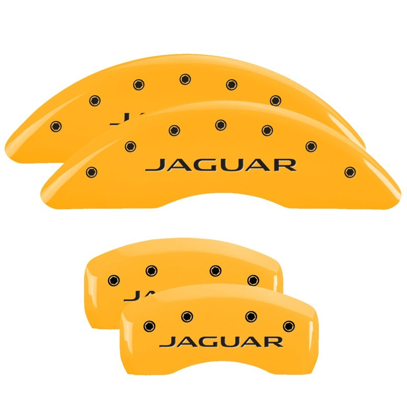 MGP 4 Caliper Covers Engraved Front & Rear Vtech Yellow finish black ch