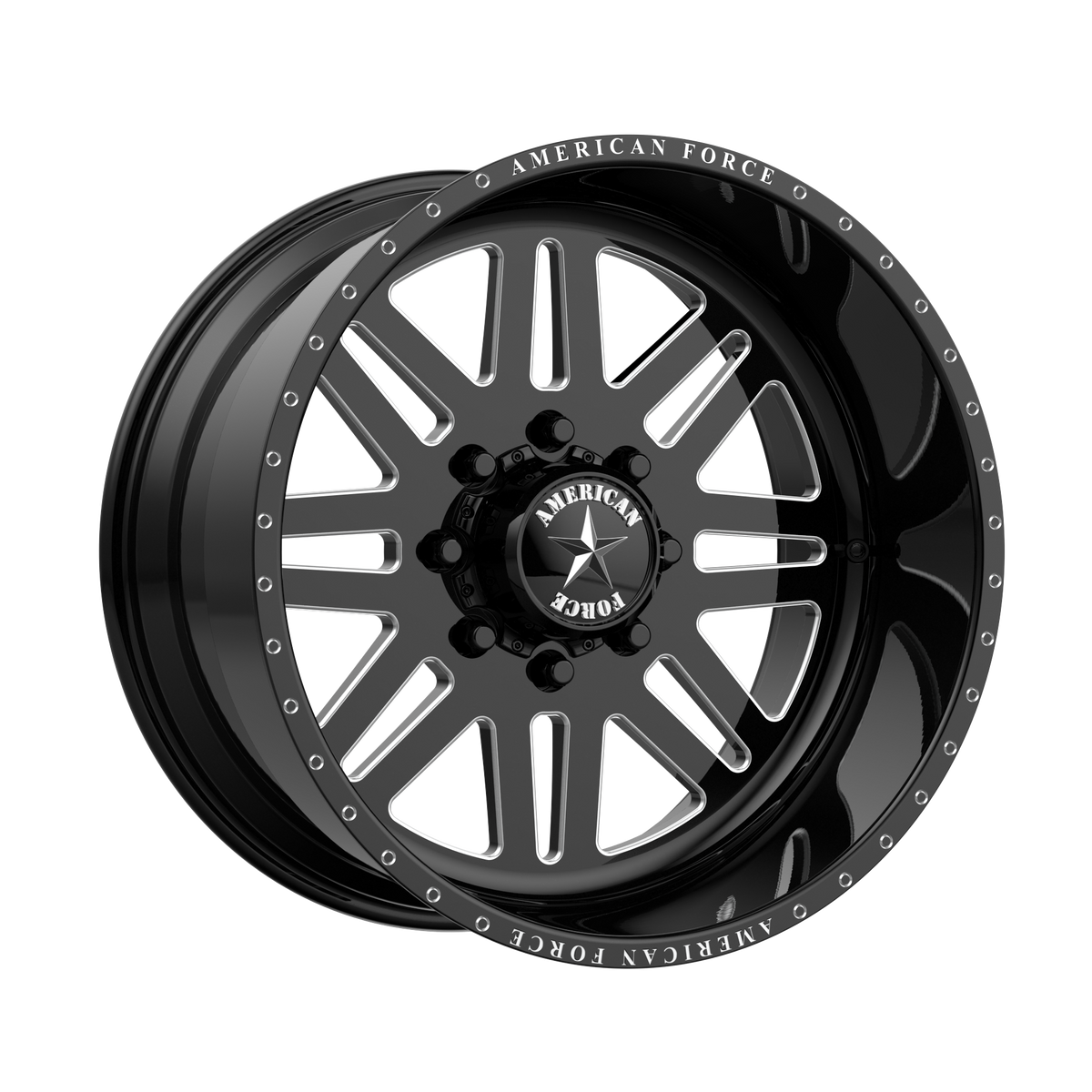 Fuel FF029 Gloss Black Mill-Mach wheel