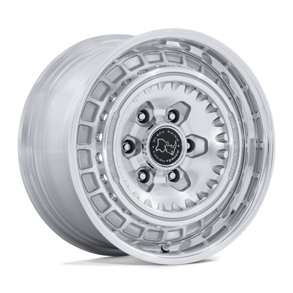 Black Rhino BASTION Gloss Silver Mach-Face Pol-Lip wheel