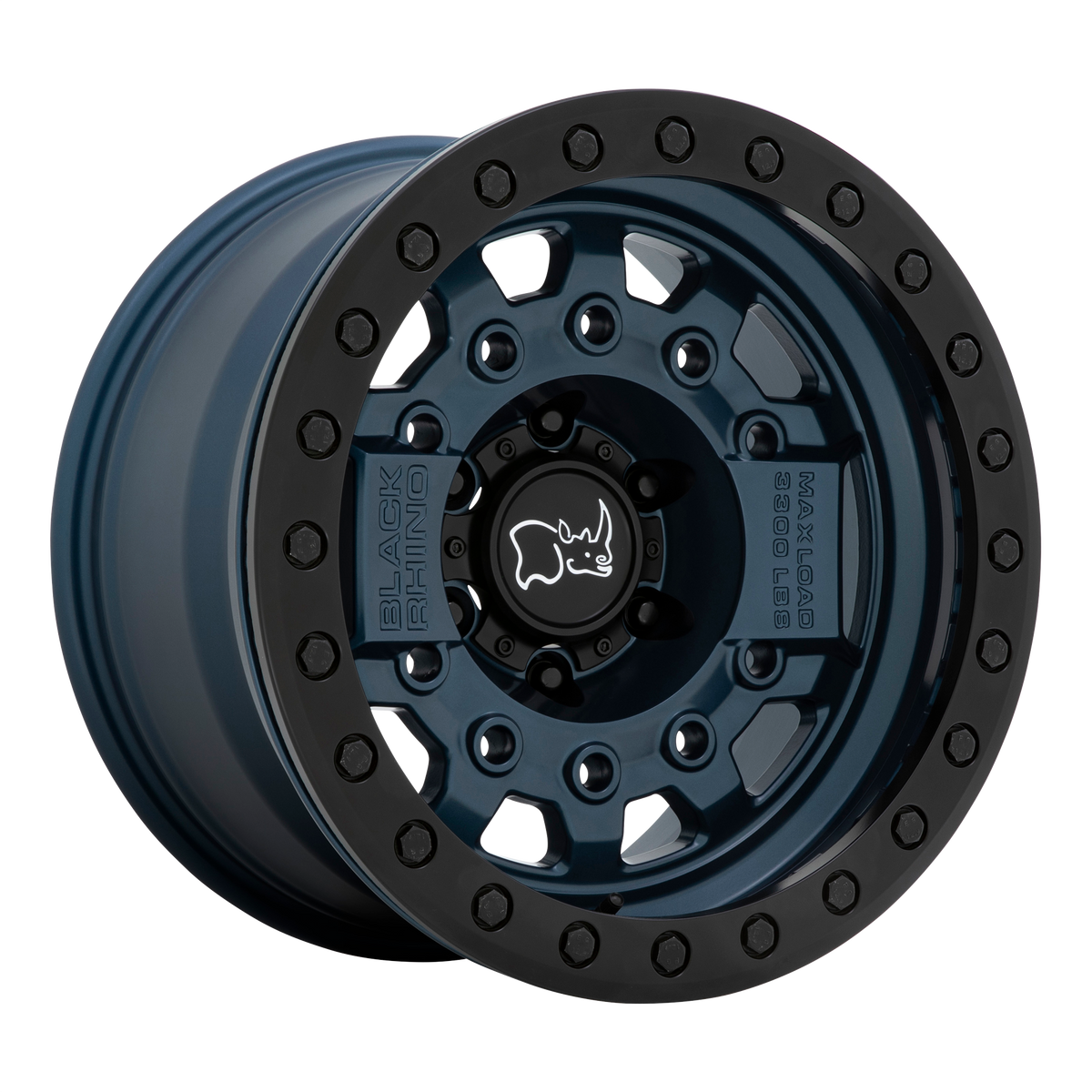 Black Rhino AVENGER BEADLOCK Navy Blue W/ Black Hardware wheel view 4