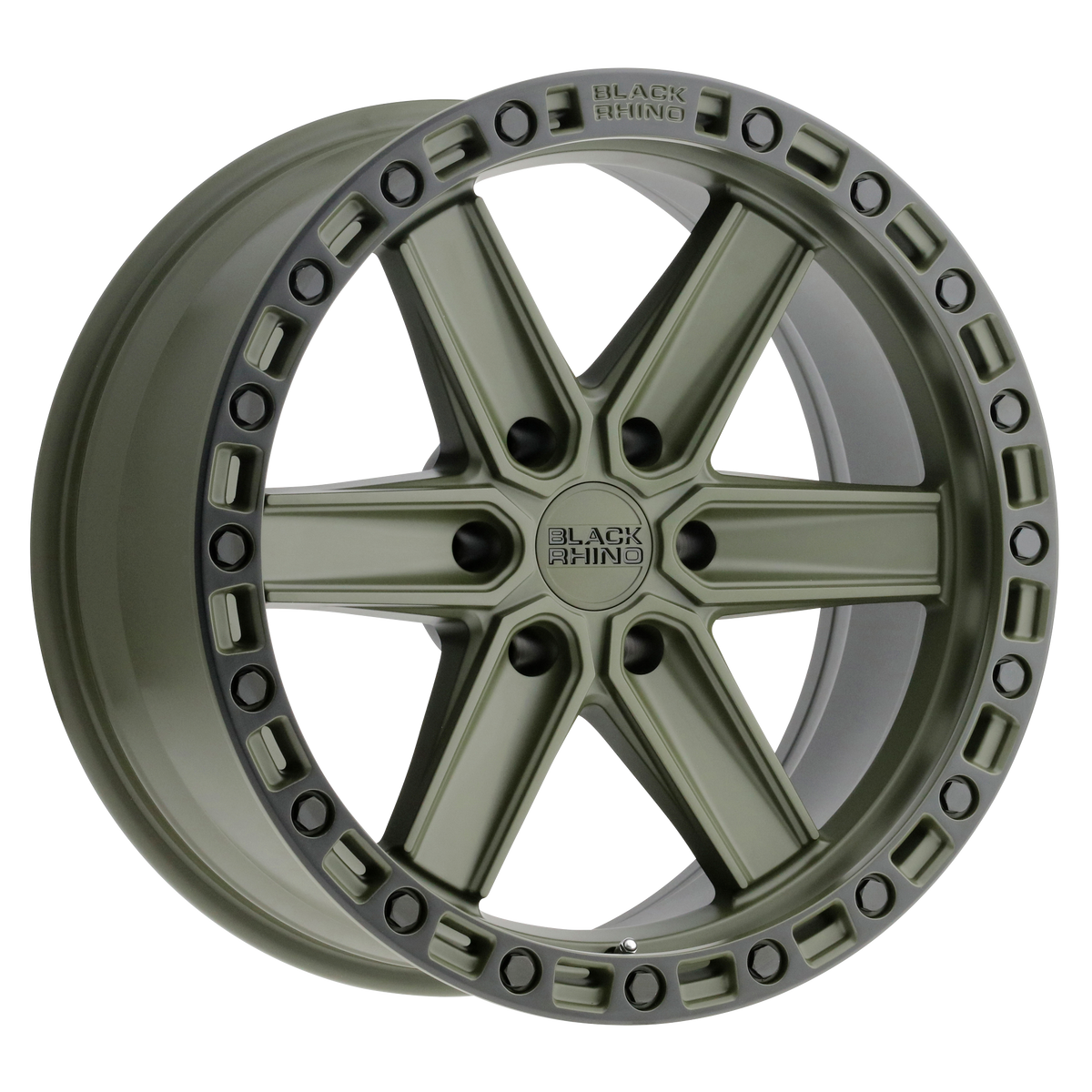 Black Rhino HENDERSON Olive Drab Green W/ Black Ring wheel