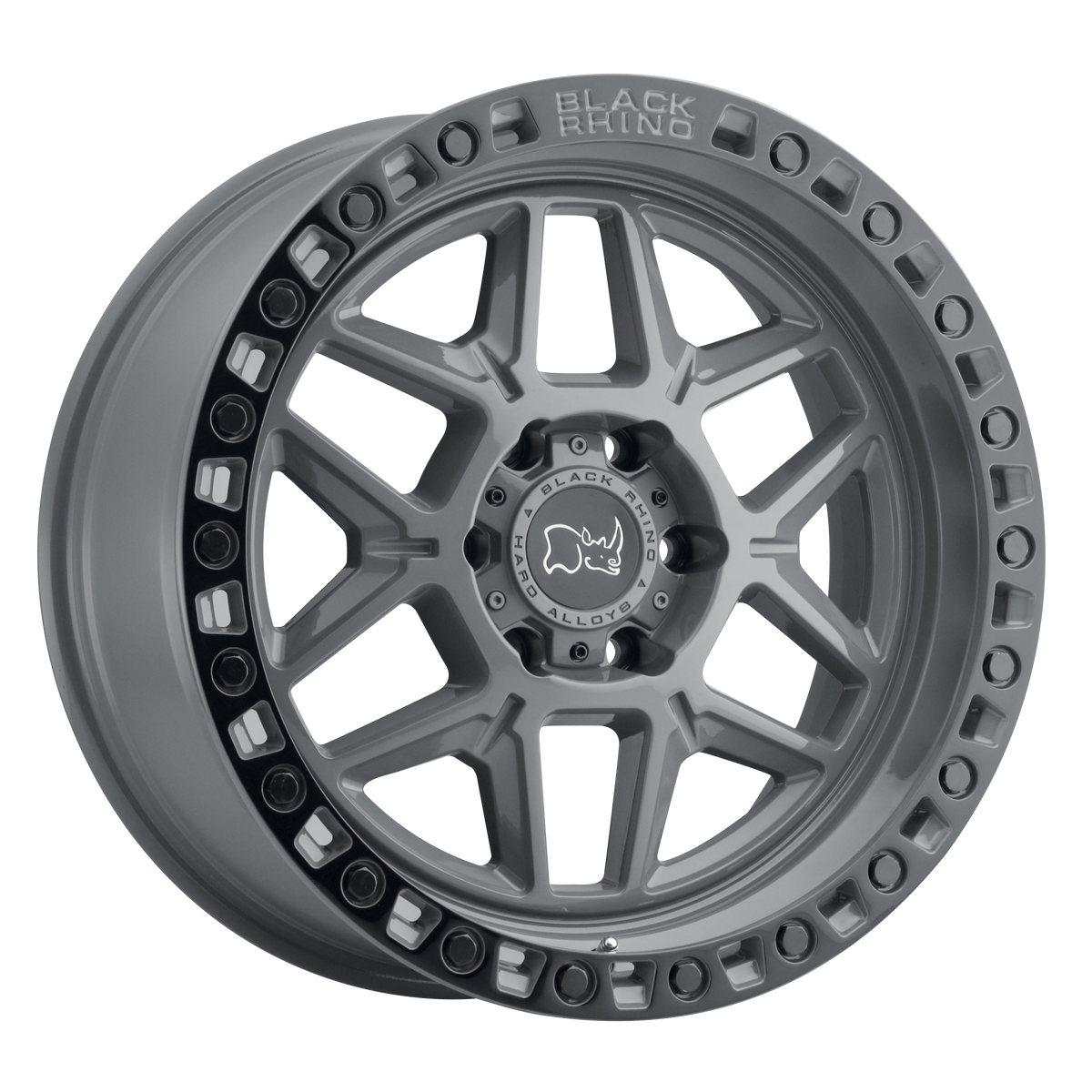 Black Rhino KELSO Battleship Gray W/ Black Ring wheel