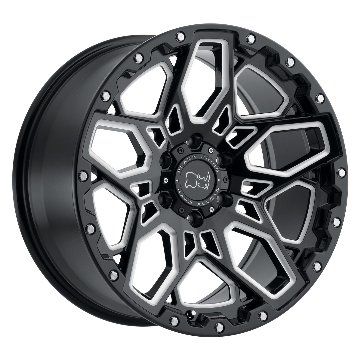 Black Rhino SHRAPNEL Gloss Black W/ Milled Spokes wheel