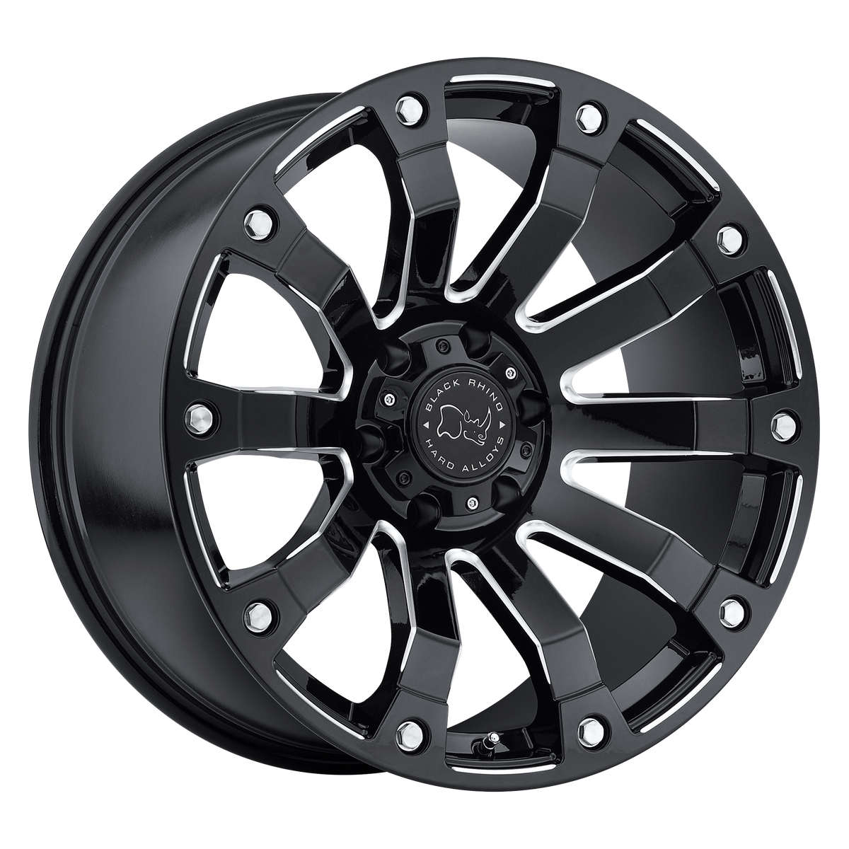 Black Rhino SELKIRK Gloss Black Milled wheel