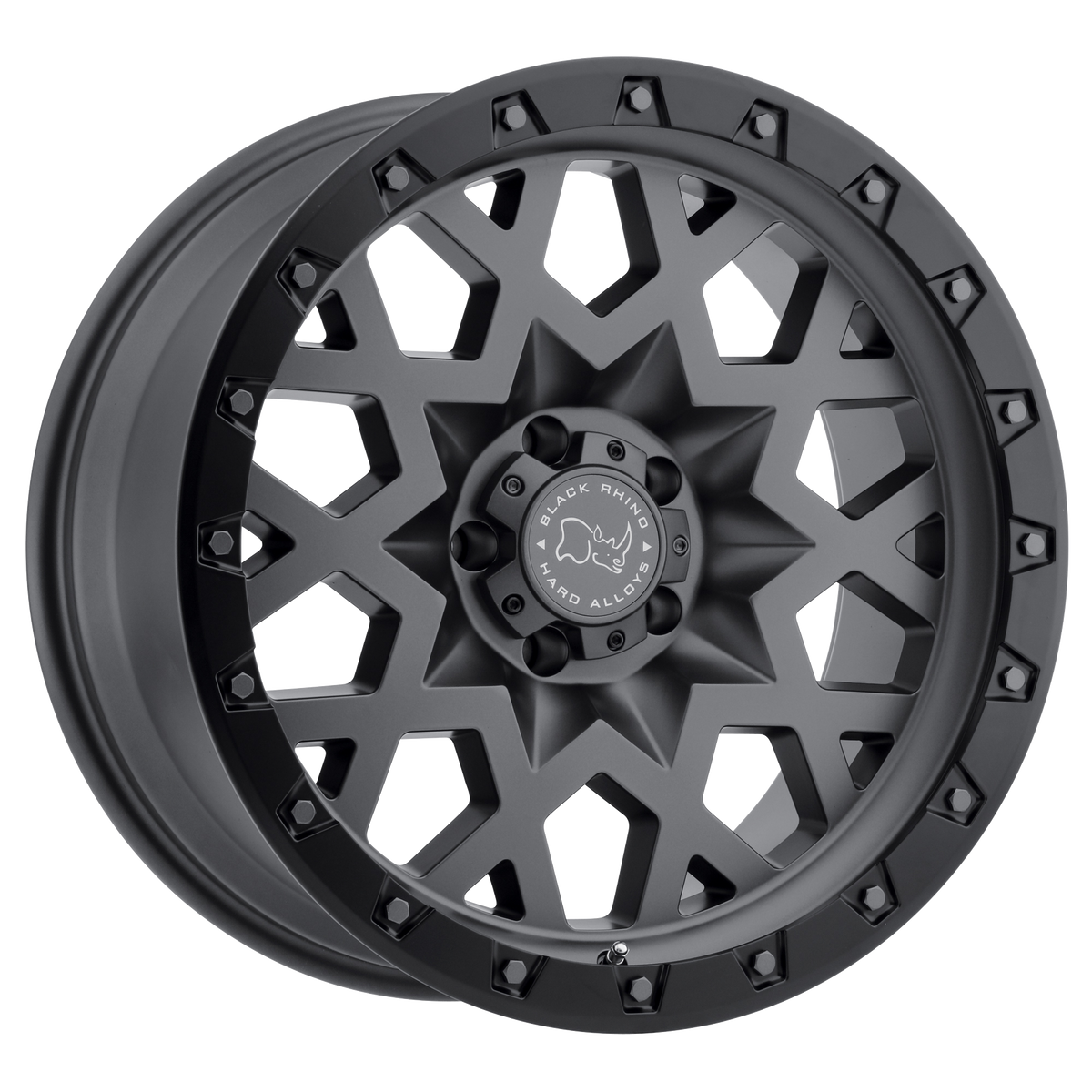 Black Rhino SPROCKET Matte Gunmetal W/ Black Ring wheel