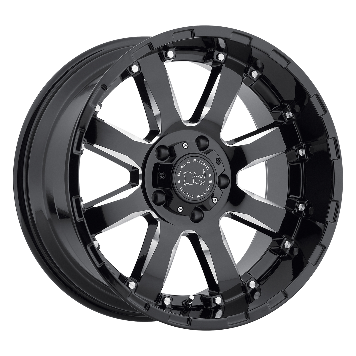 Black Rhino SIERRA Gloss Black W/ Milled Spokes wheel