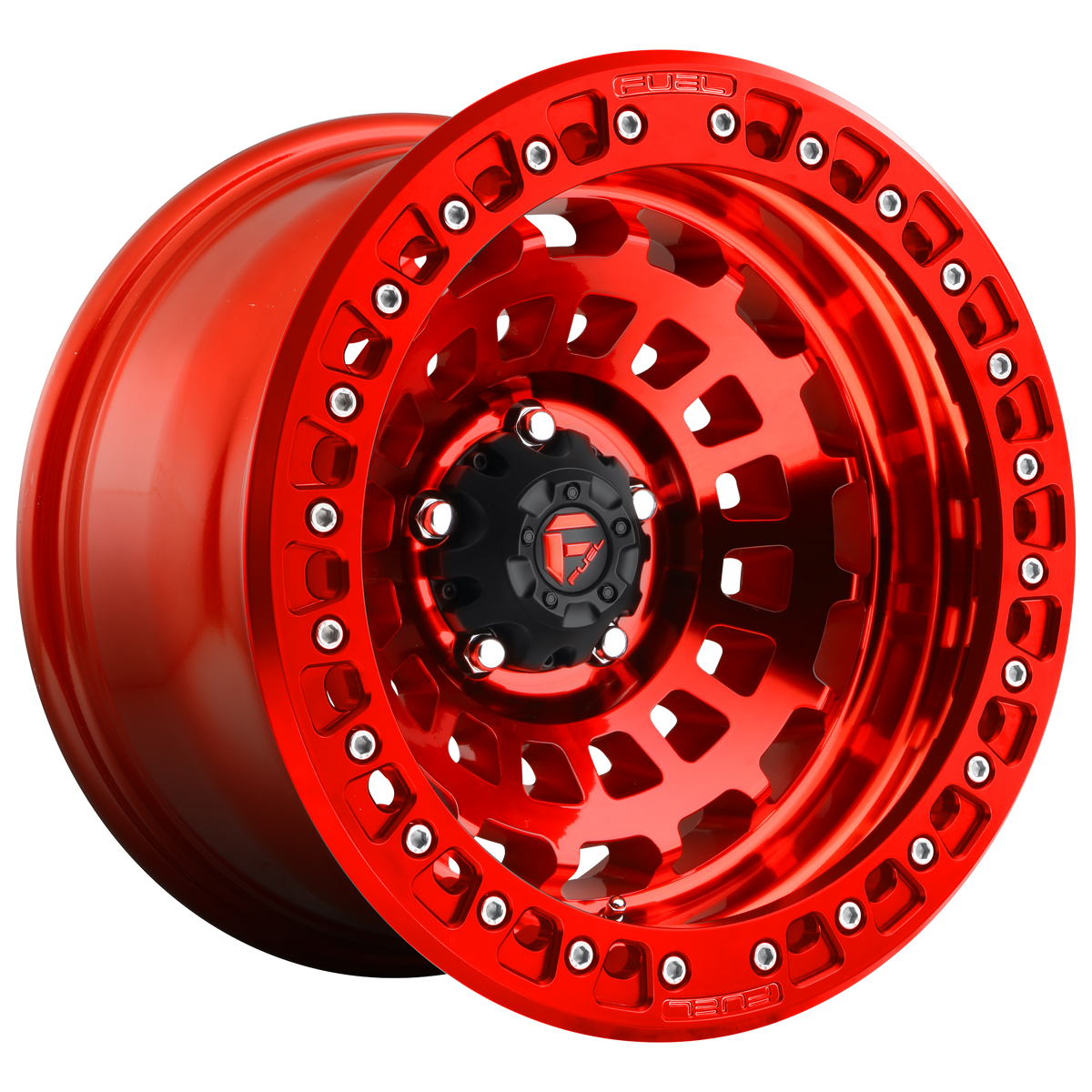Fuel ZEPHYR BEADLOCK Candy Red wheel view 4
