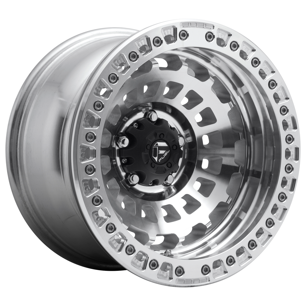 Fuel ZEPHYR BEADLOCK Gloss Machined wheel view 2