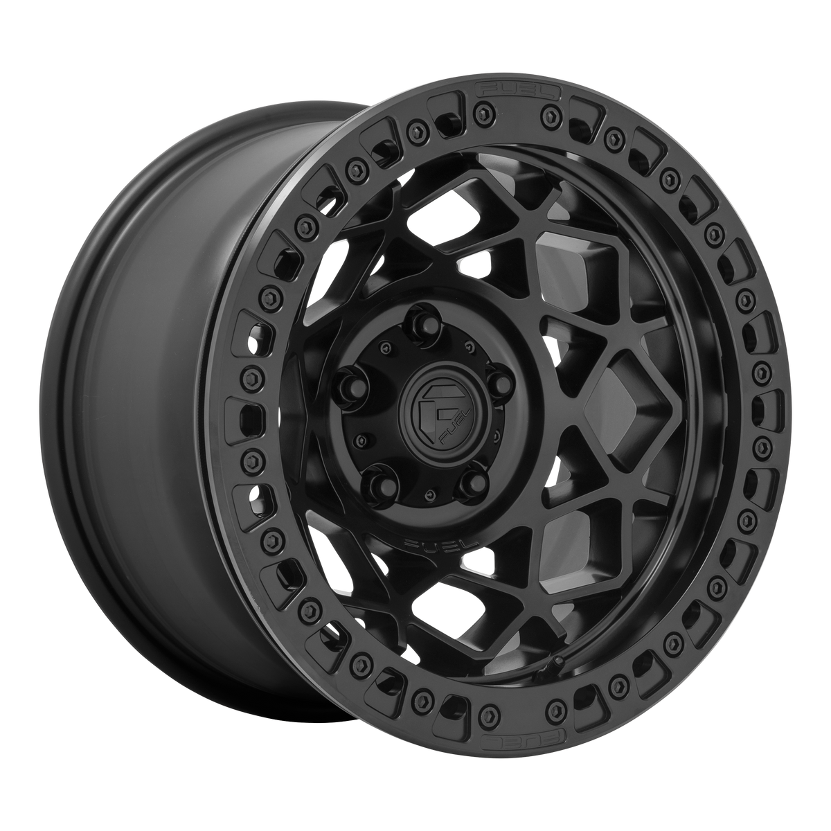 Fuel UNIT BEADLOCK Blackout wheel view 2
