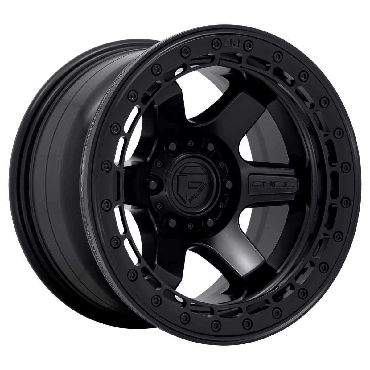Fuel BLOCK BEADLOCK Matte Black W/ M-Black Ring wheel view 4
