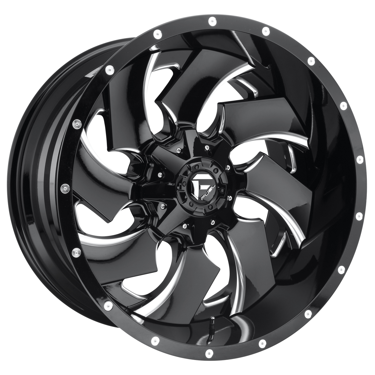 Fuel CLEAVER Gloss Black Milled wheel