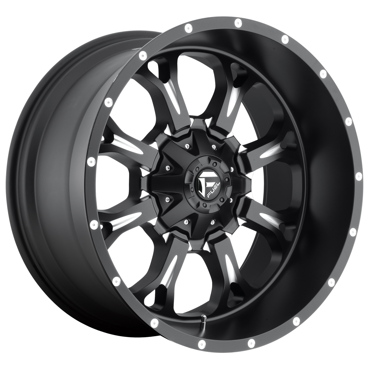 Fuel KRANK Matte Black Milled wheel