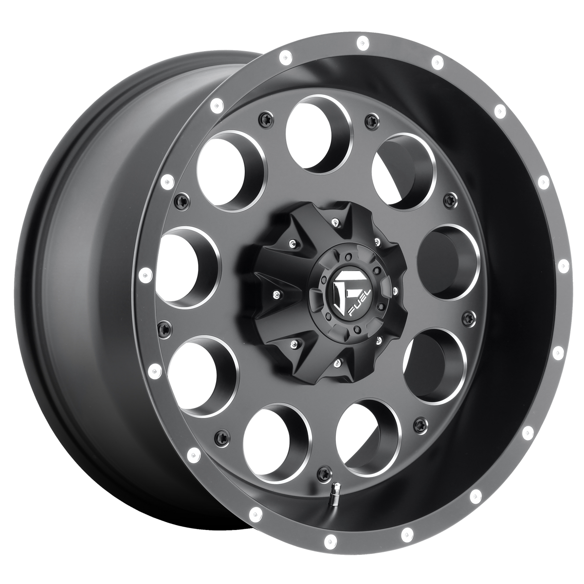 Fuel REVOLVER Matte Black Milled wheel view 2