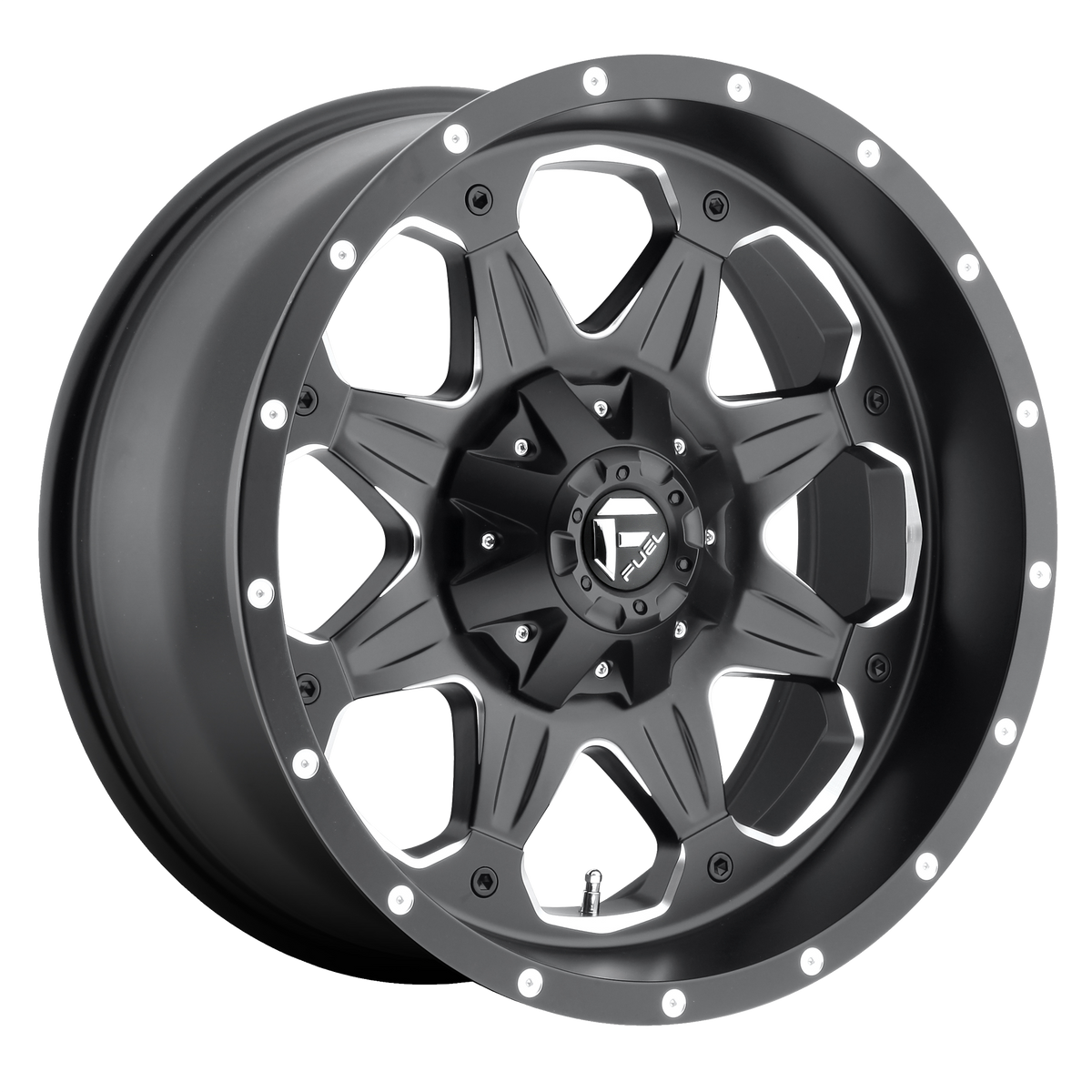 Fuel BOOST Matte Black Milled wheel