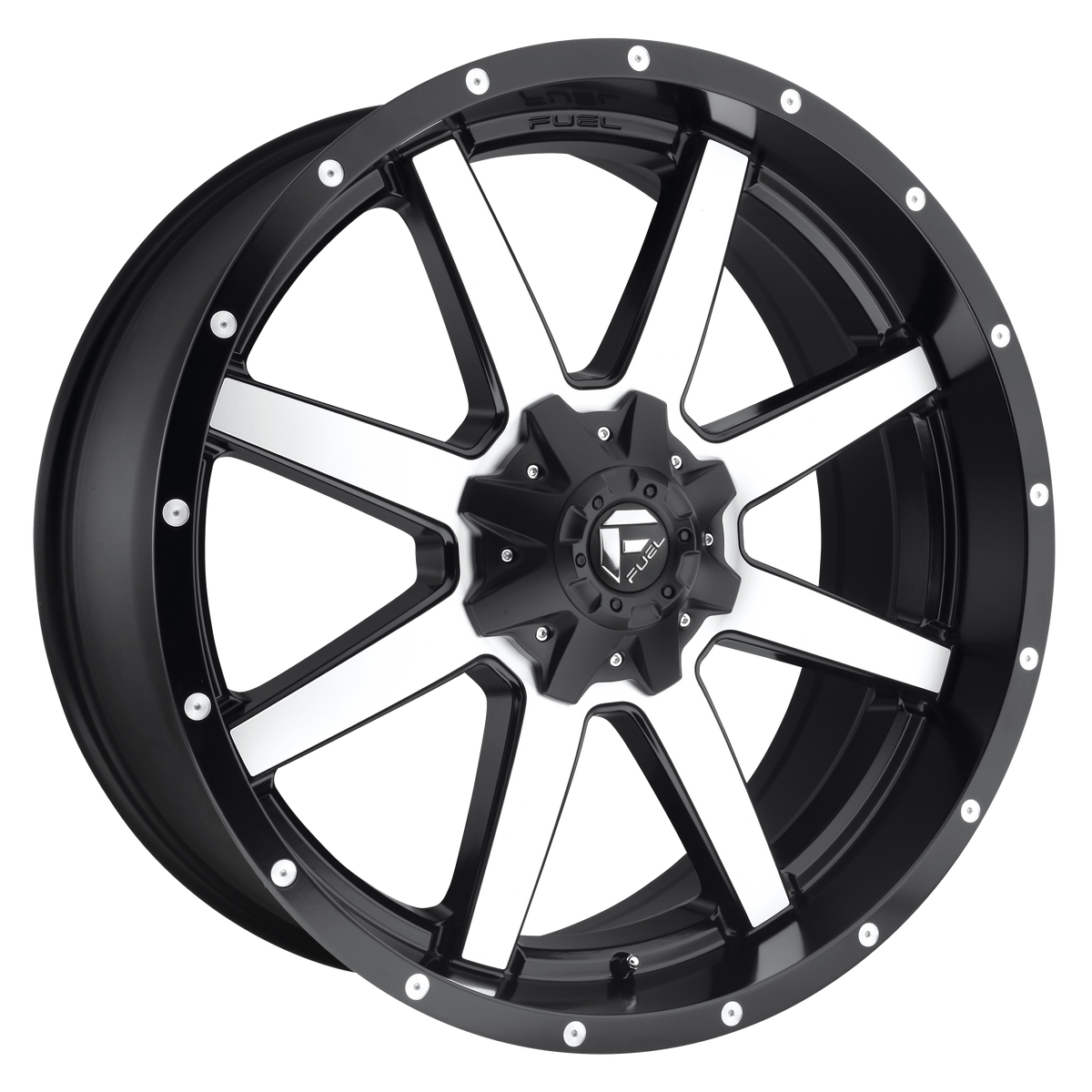 Fuel MAVERICK Matte Black Machined wheel view 2
