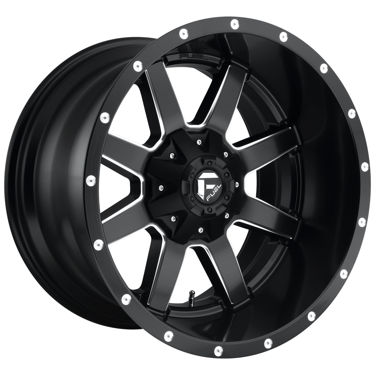 Fuel MAVERICK Matte Black Milled wheel view 2
