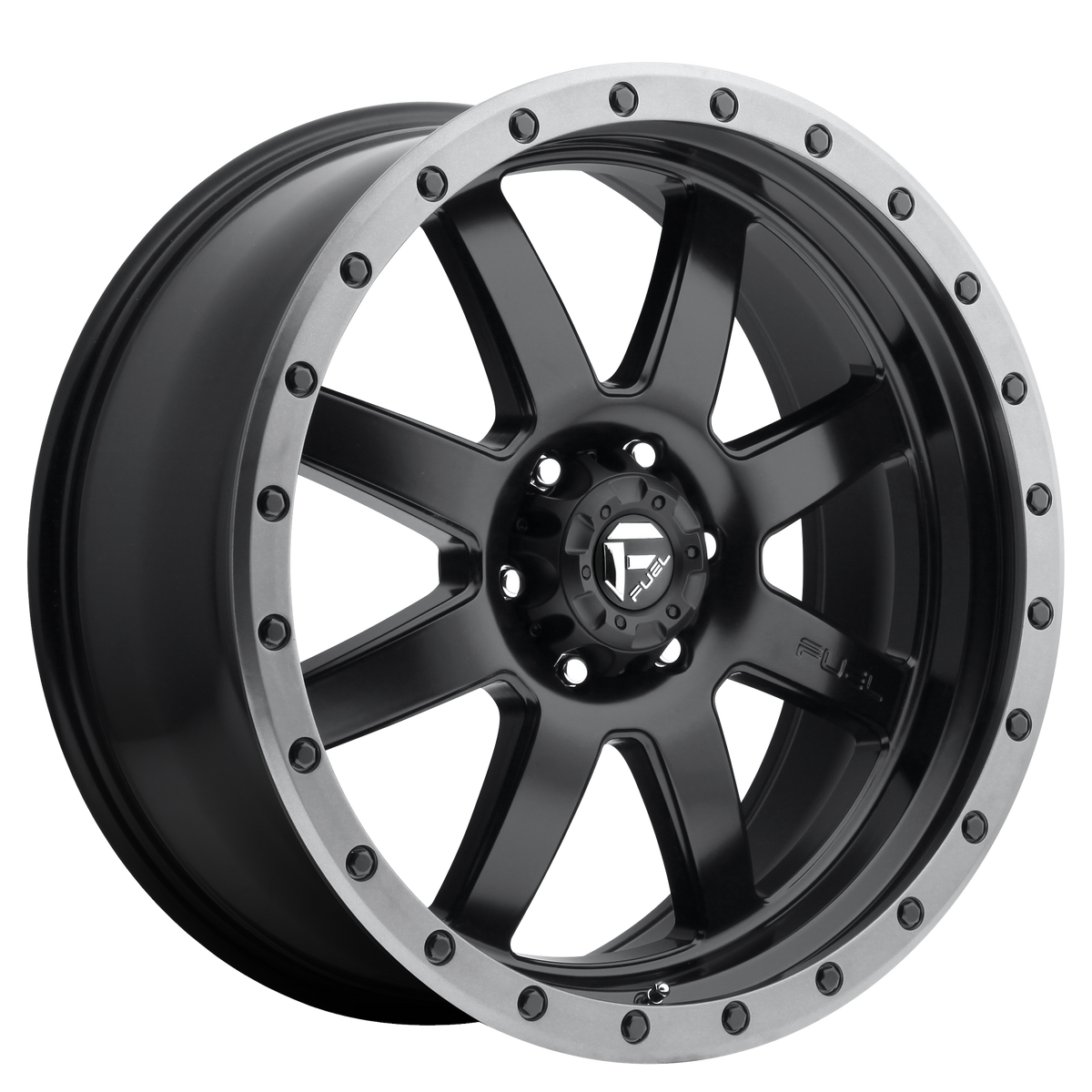 Fuel TROPHY Matte Black Gun Metal Ring wheel