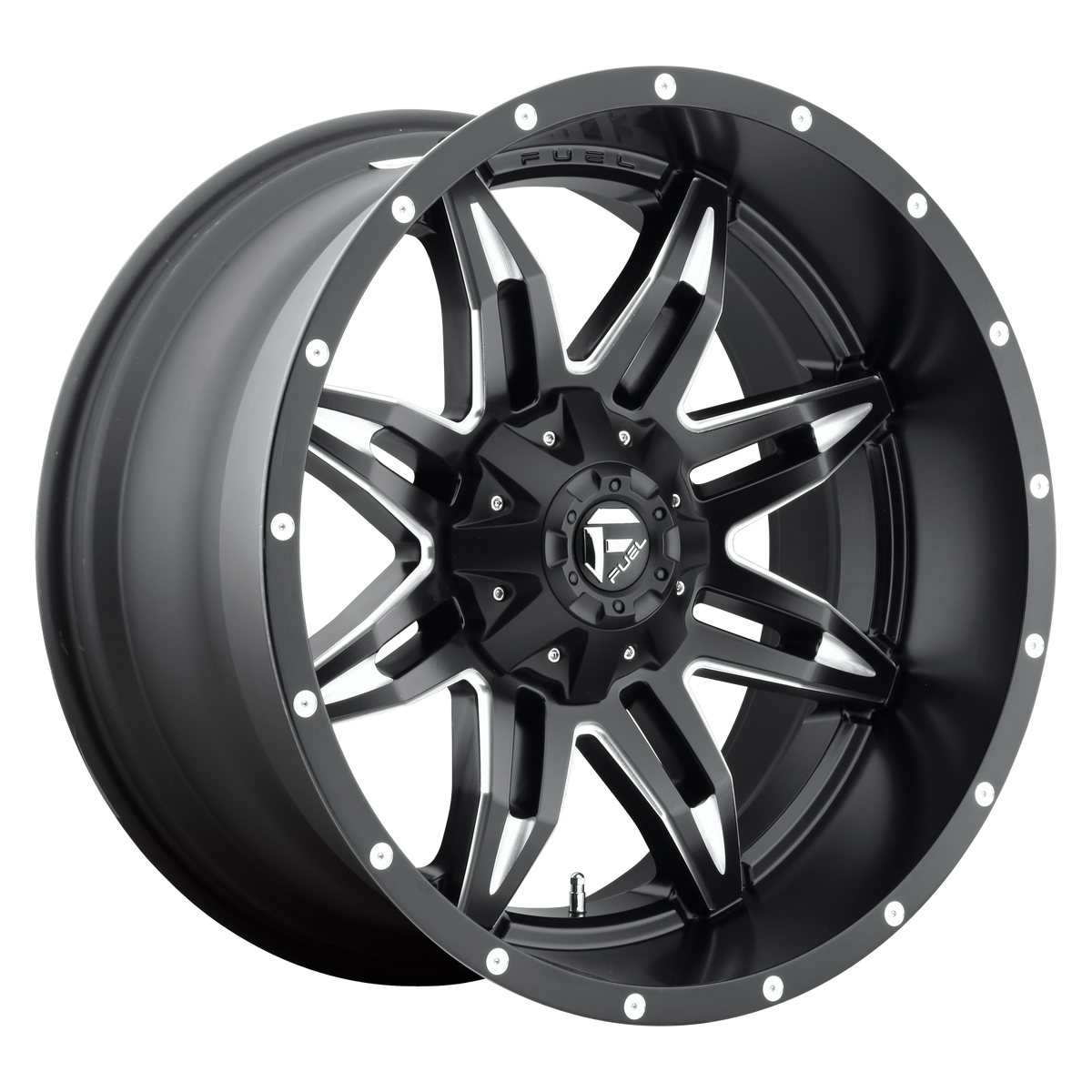 Fuel LETHAL Matte Black Milled wheel view 2