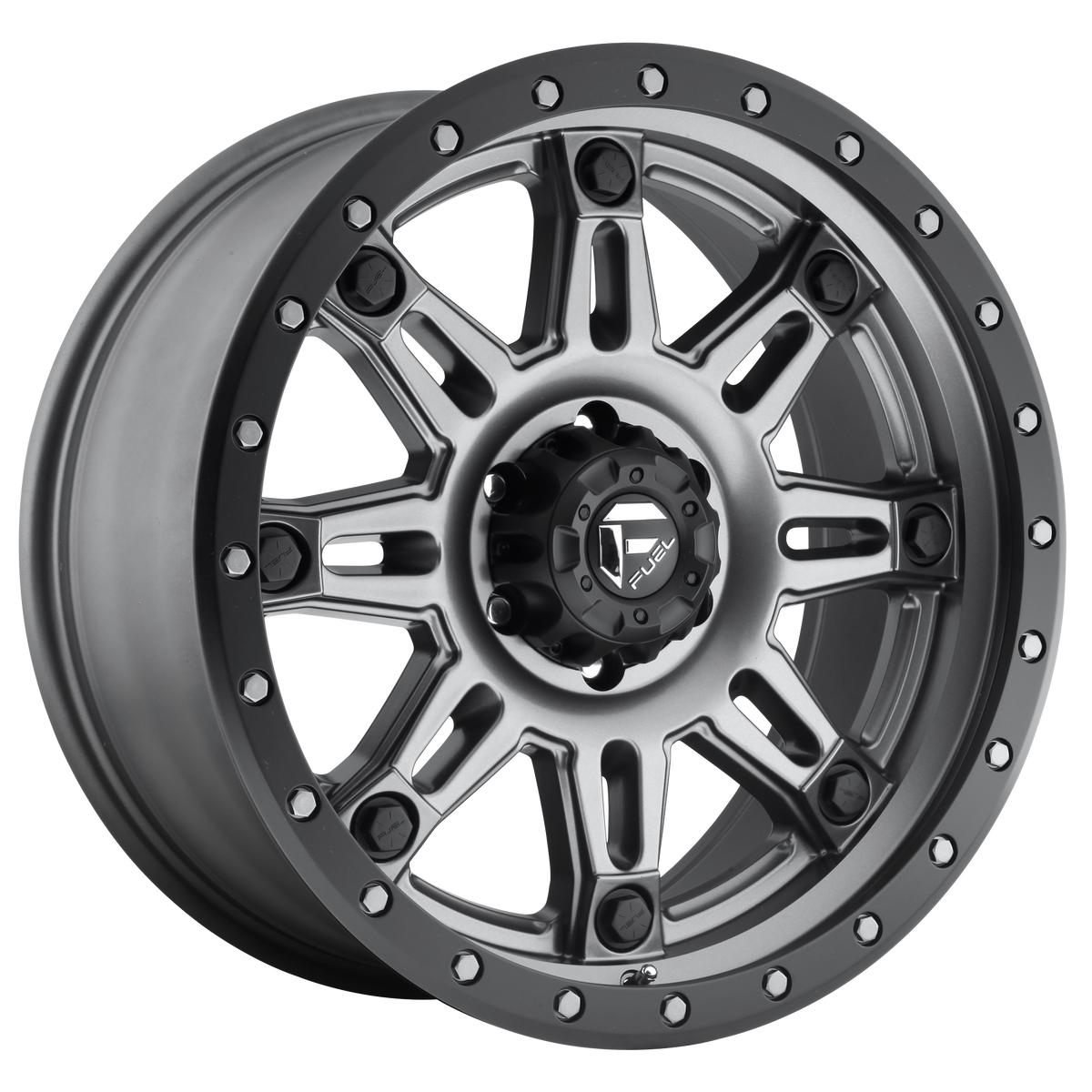 Fuel HOSTAGE III Matte Gunmetal Black Bead Ring wheel view 2